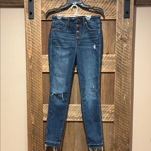 Madewell 10 inch high-rise 28 inch skinny Jean
